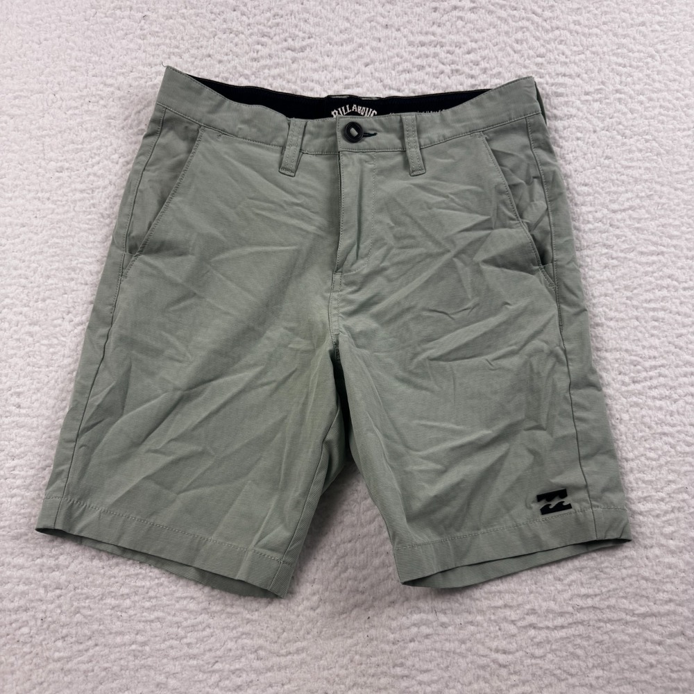Billabong Shorts Mens 28 Green Crossfire Submersible Chino Quick Dry Surfing